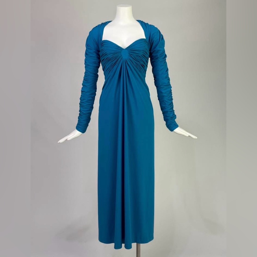 Lillie Rubin True Vintage 1980's Gathered Evening Designer Dress, 4